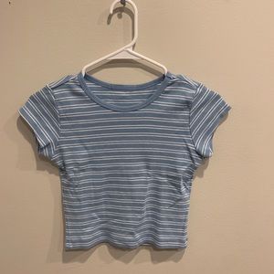 Brandy Melville Blue & White Striped Top